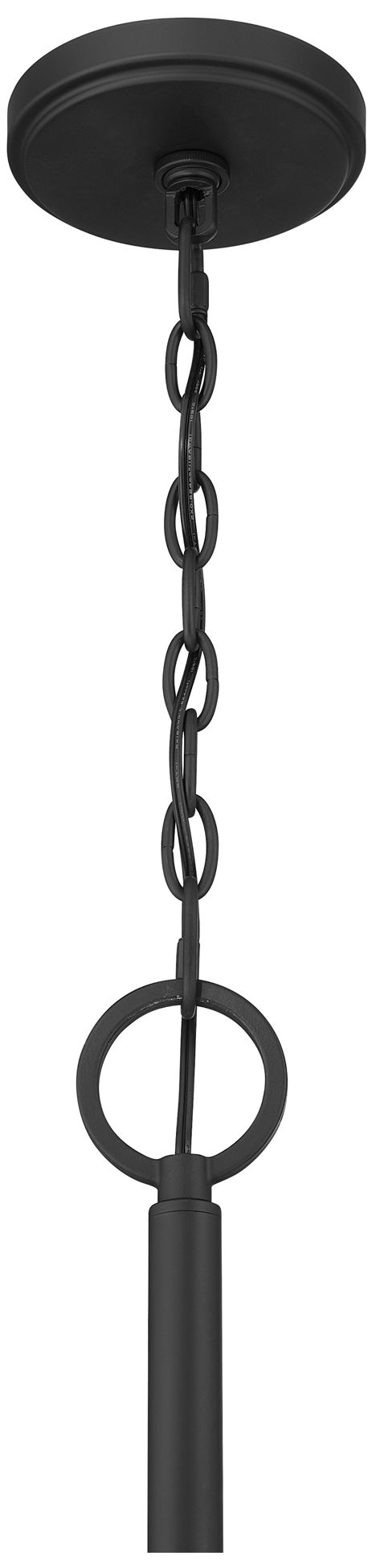 Minka Lavery Veil 10-Lt 37.5-in Dark Matte Black Pendant with Glass Shade