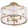 2_Minka Lavery Veil 18" Wide Light Brass White Glass Drum Ceiling Light more views