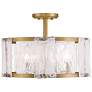4_Minka Lavery Veil 18" Wide Light Brass White Glass Drum Ceiling Light more views