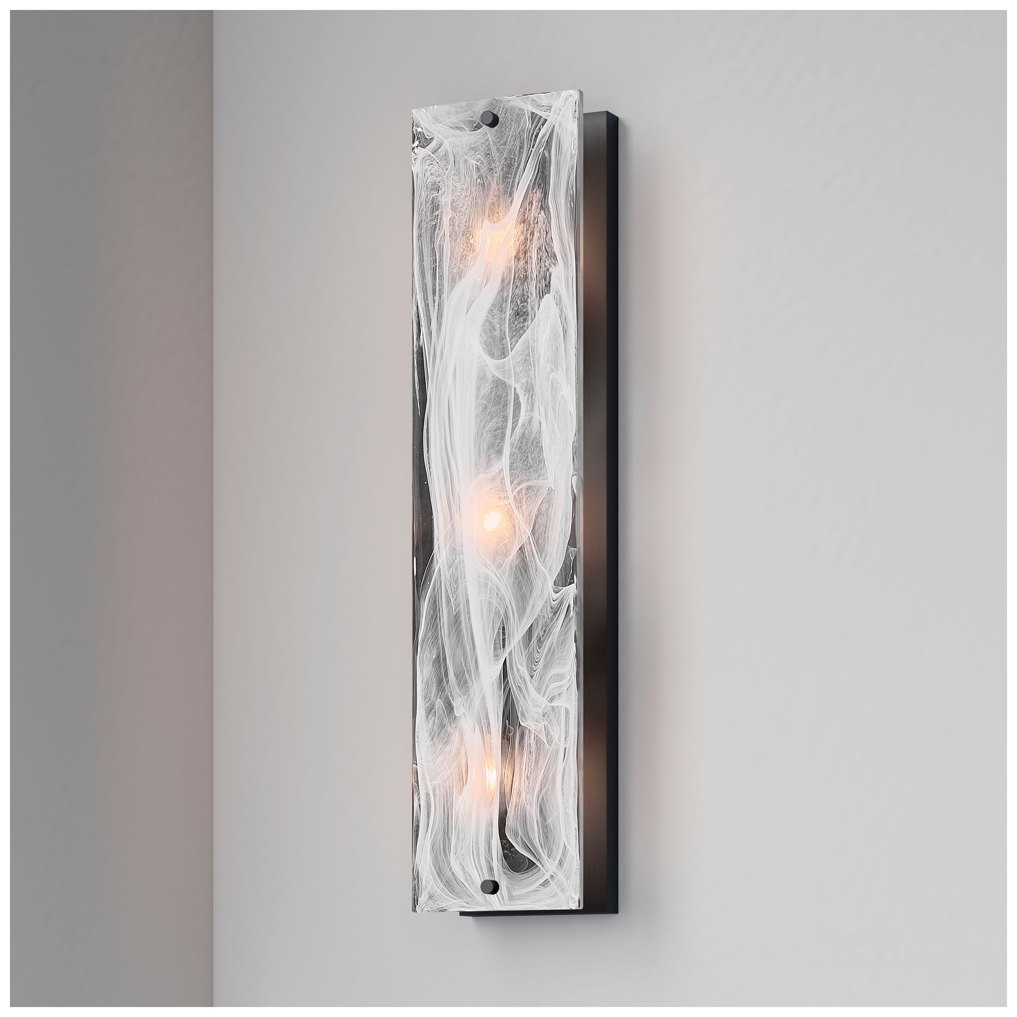 Image 2 Minka Lavery Veil 3-Light 4.75-in Dark Matte Black Vanity Light with Shade more views
