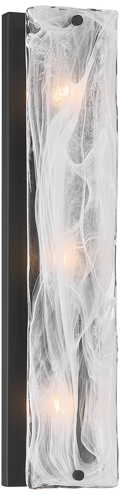 Image 3 Minka Lavery Veil 3-Light 4.75-in Dark Matte Black Vanity Light with Shade more views
