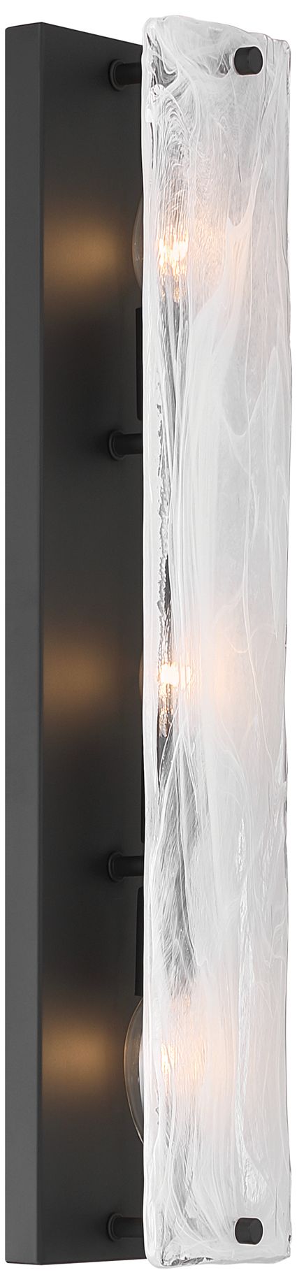 Image 5 Minka Lavery Veil 3-Light 4.75-in Dark Matte Black Vanity Light with Shade more views