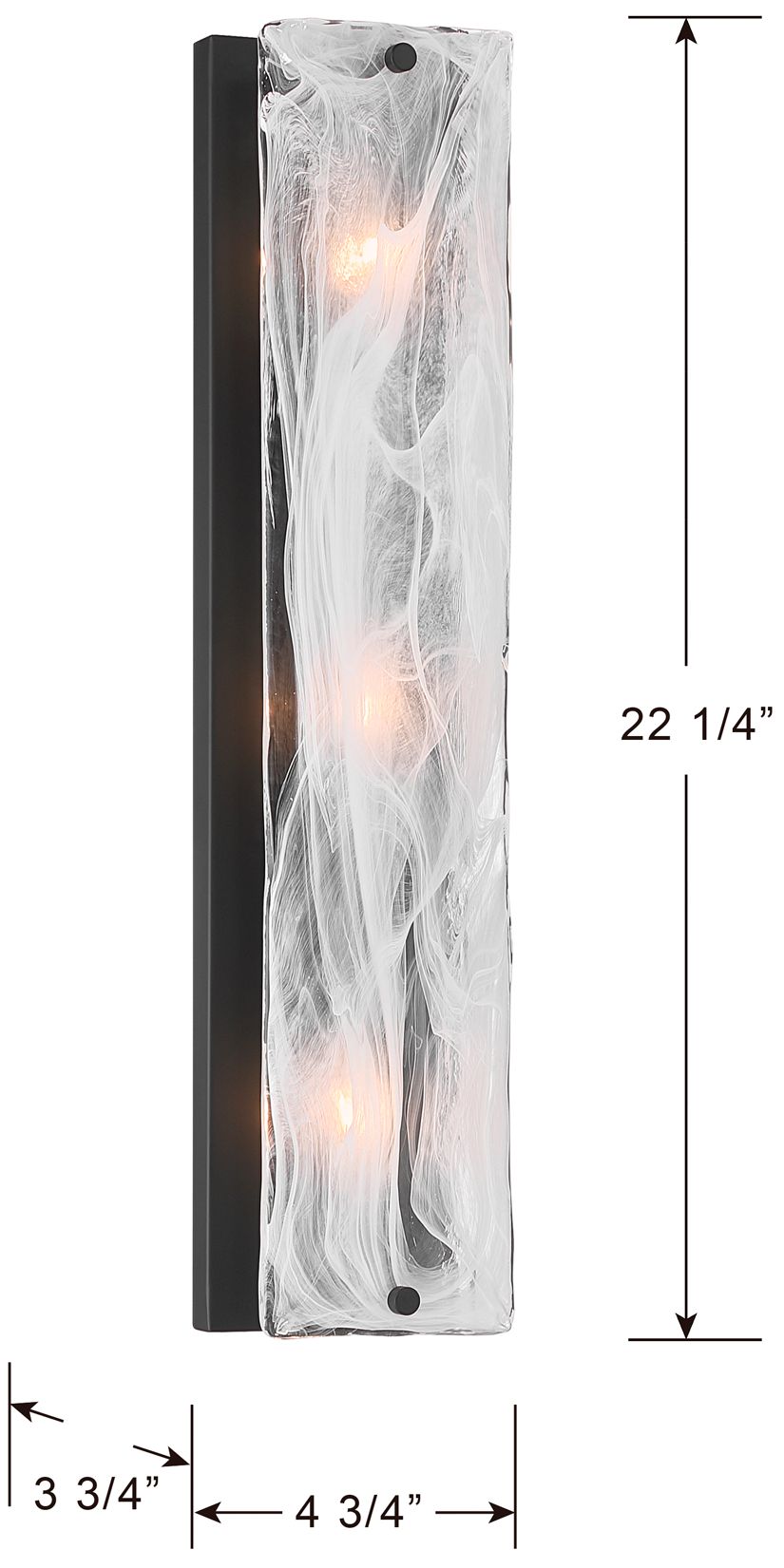Image 6 Minka Lavery Veil 3-Light 4.75-in Dark Matte Black Vanity Light with Shade more views