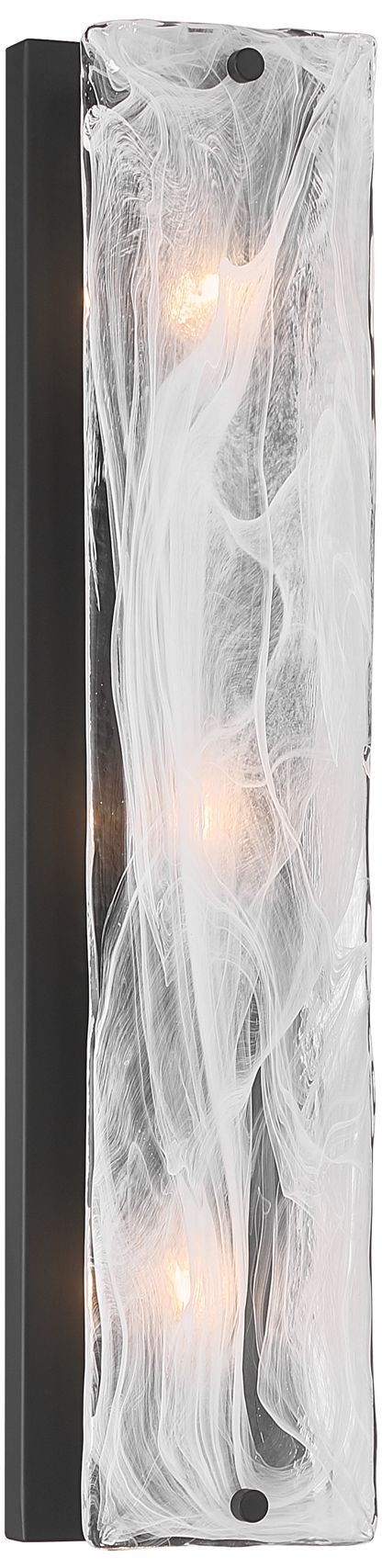 Minka Lavery Veil 3-Light 4.75-in Dark Matte Black Vanity Light with Shade