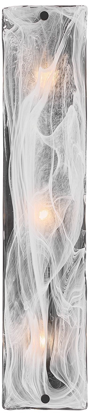 Minka Lavery Veil 3-Light 4.75-in Dark Matte Black Vanity Light with Shade