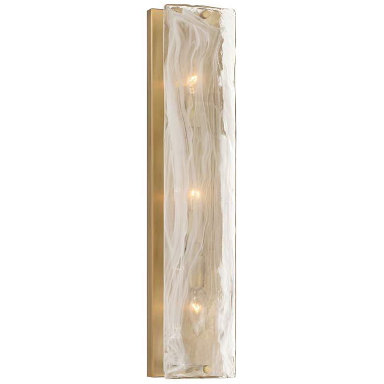 Image 2 Minka Lavery Veil 3-Light 4.75-in Legacy Brass Indoor Vanity Light more views