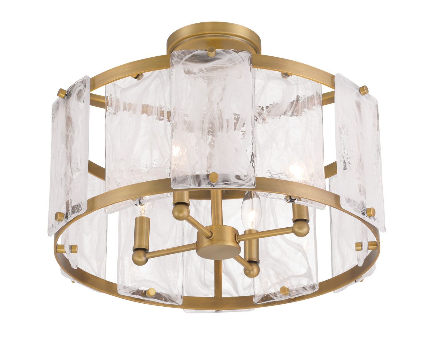 Image 4 Minka Lavery Veil 4-Light 18-in Legacy Brass Indoor Semi-Flush more views