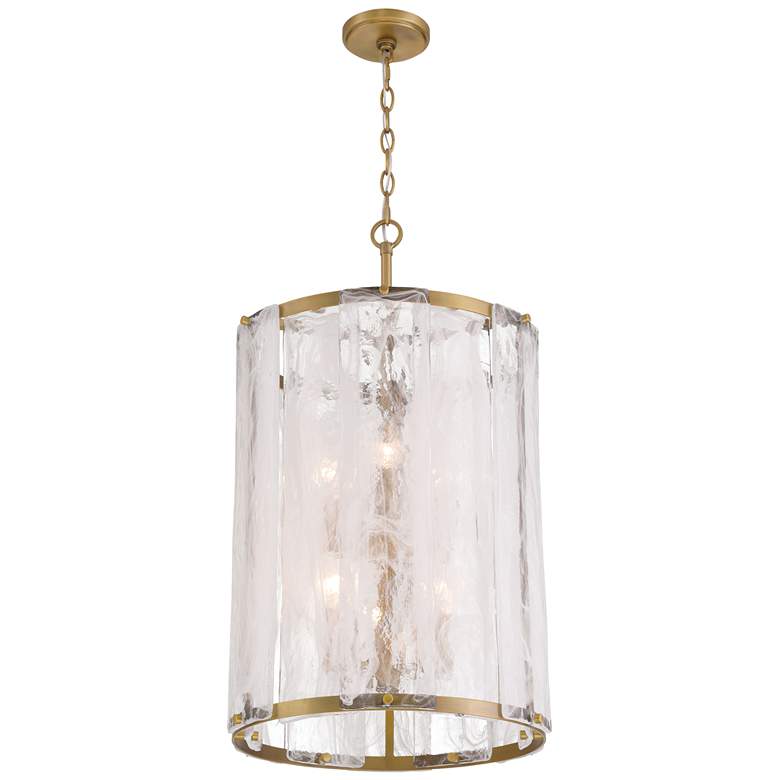 Image 1 Minka-Lavery Veil 6-Light 16-in Legacy Brass Indoor Pendant
