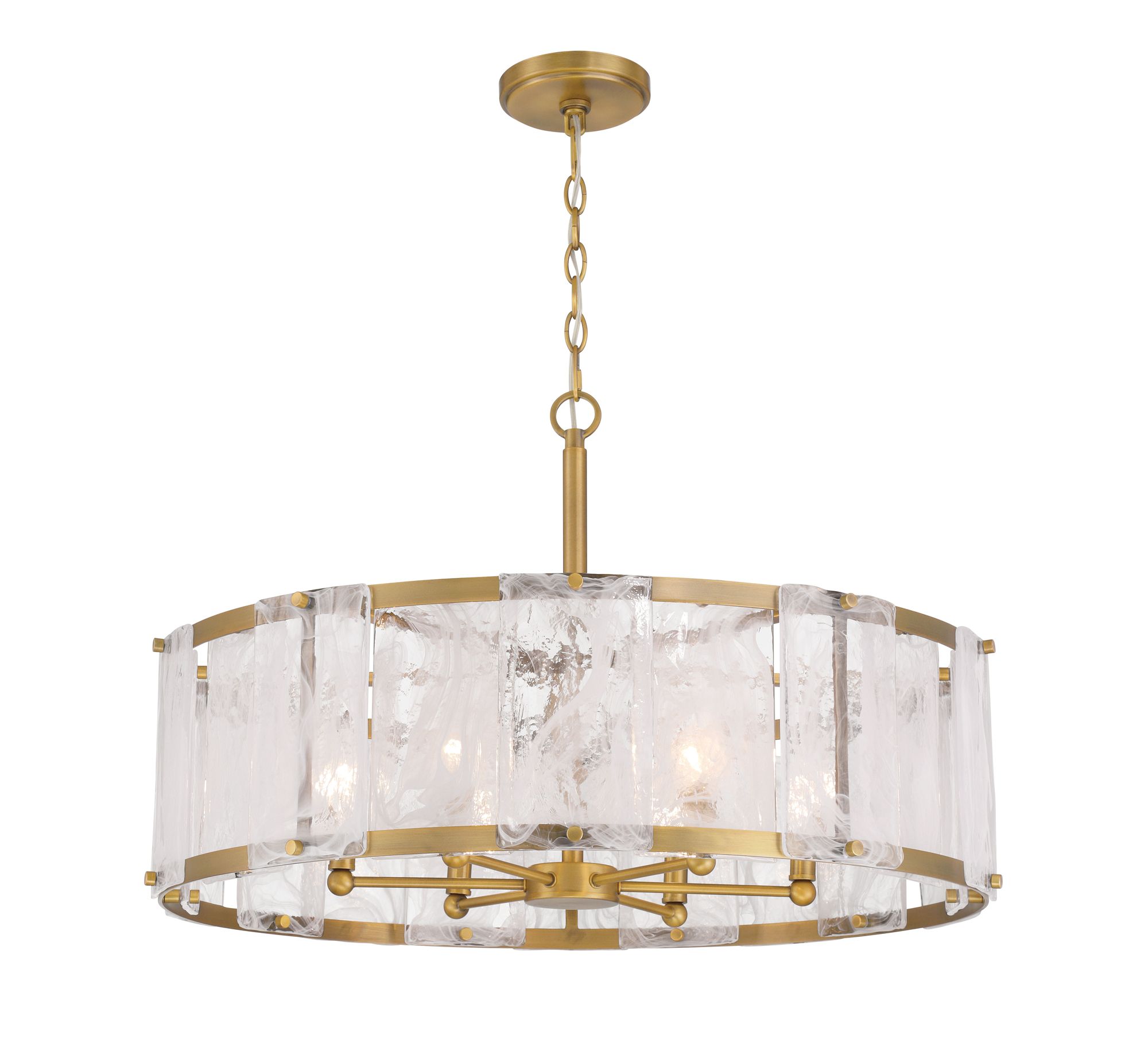 Minka-Lavery Veil 6-Light 28-in Legacy Brass Indoor Pendant