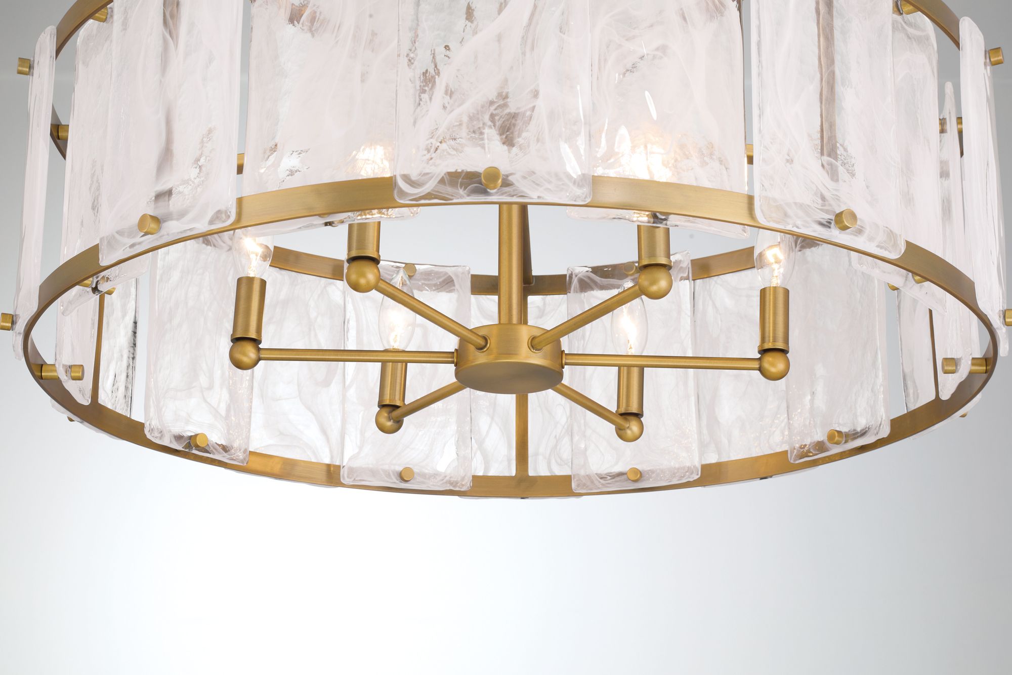 Minka-Lavery Veil 6-Light 28-in Legacy Brass Indoor Pendant
