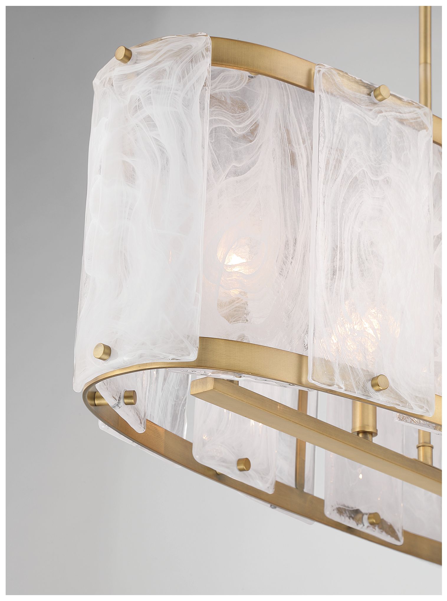 Minka Lavery Veil 6-Light 48-in Legacy Brass Linear Chandelier