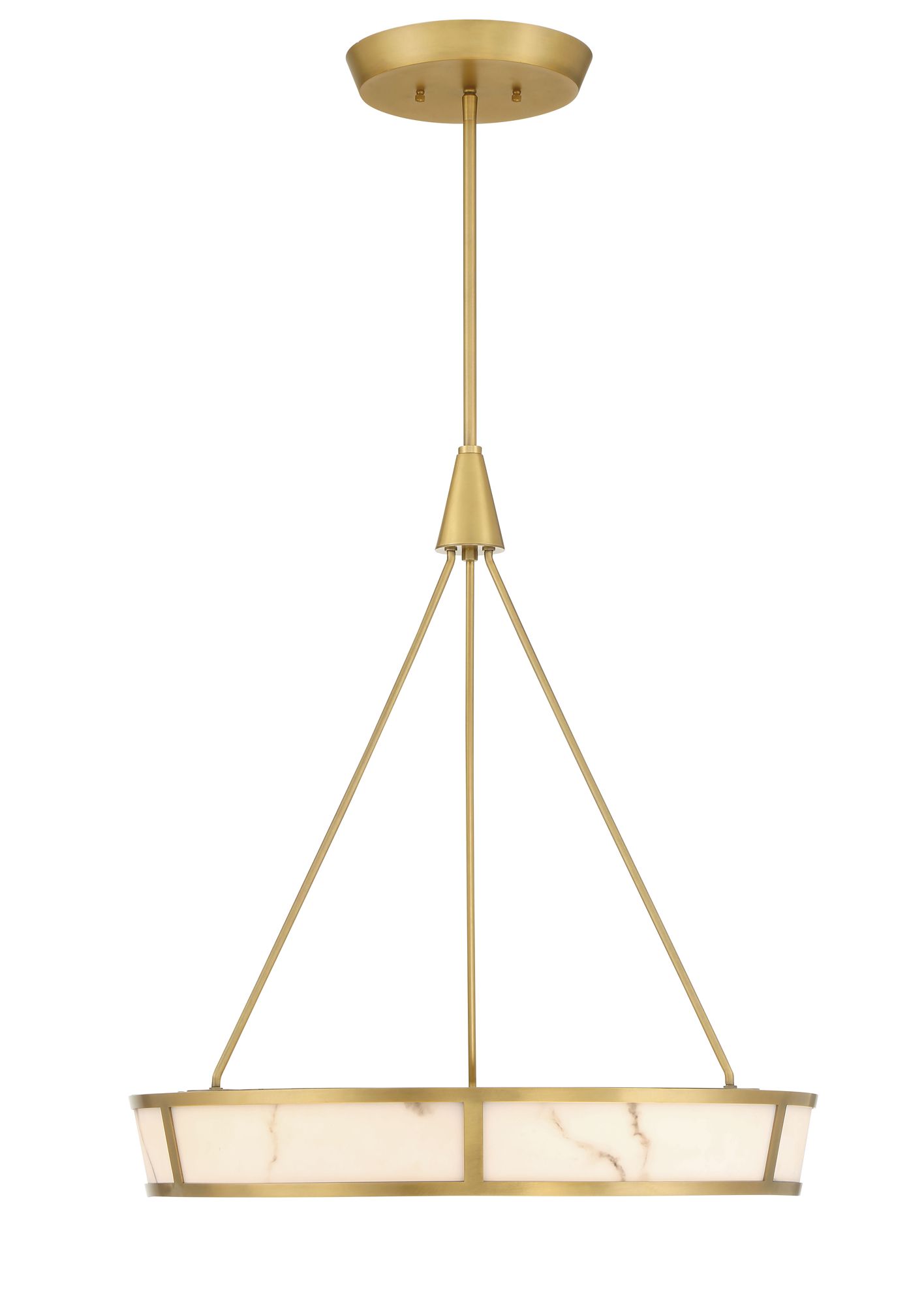 Image 3 Minka-Lavery Velaris LED 24-in Legacy Brass Pendant with Alabaster Shade more views