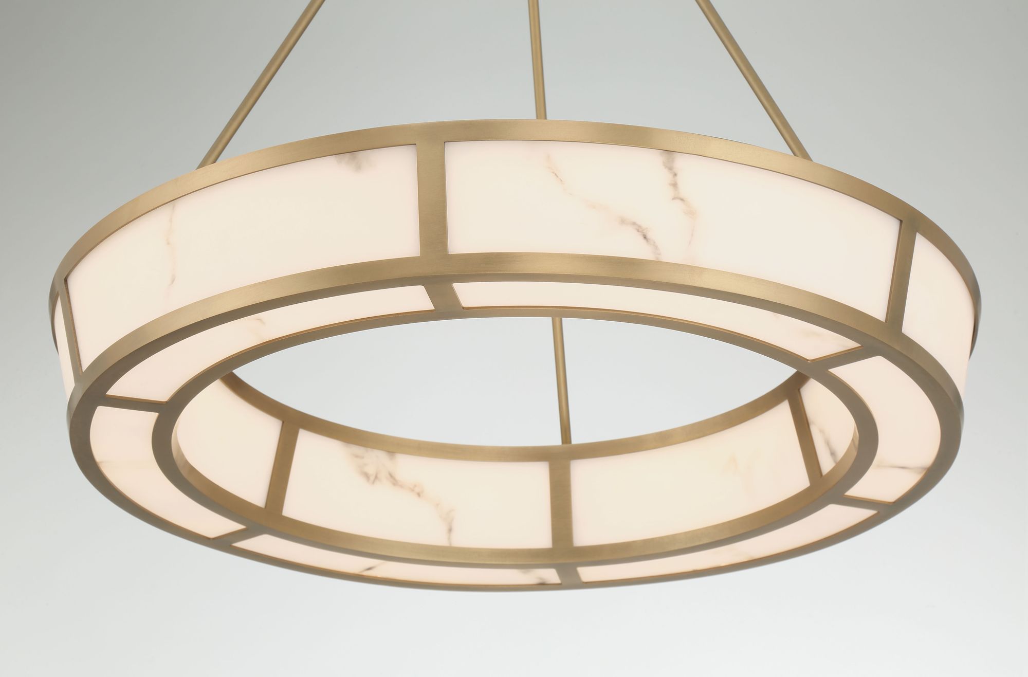 Image 4 Minka-Lavery Velaris LED 24-in Legacy Brass Pendant with Alabaster Shade more views