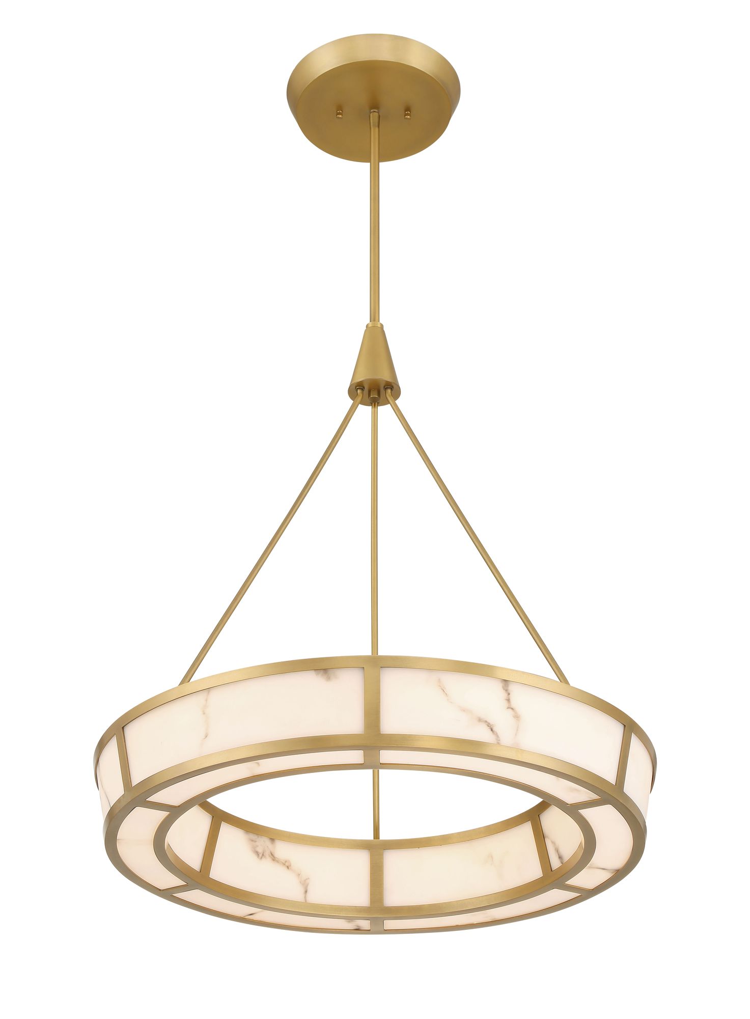Image 7 Minka-Lavery Velaris LED 24-in Legacy Brass Pendant with Alabaster Shade more views