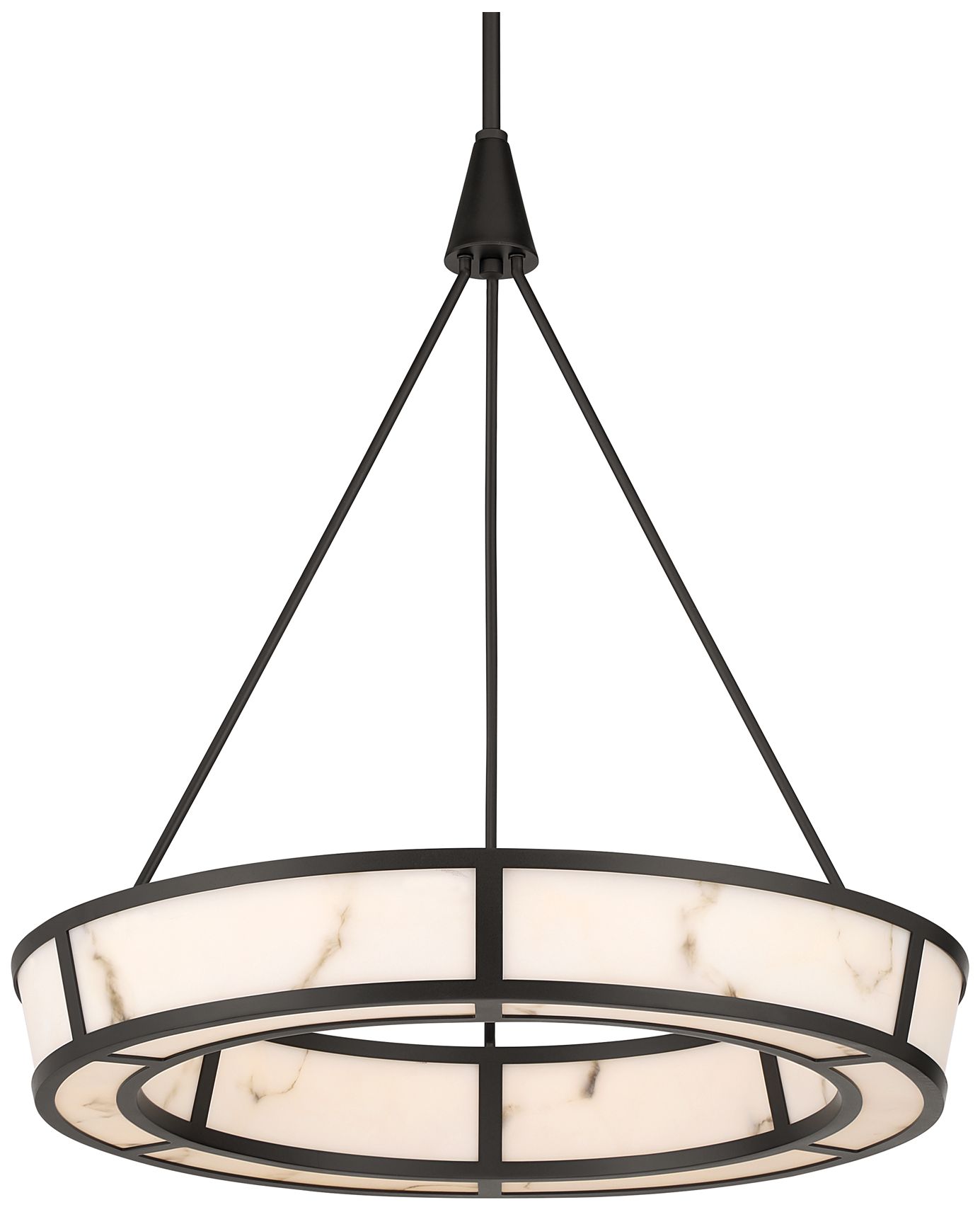 Thumbnail1 of Minka-Lavery Velaris LED 24-in Pendant - Dark Bronze with Alabaster Glass