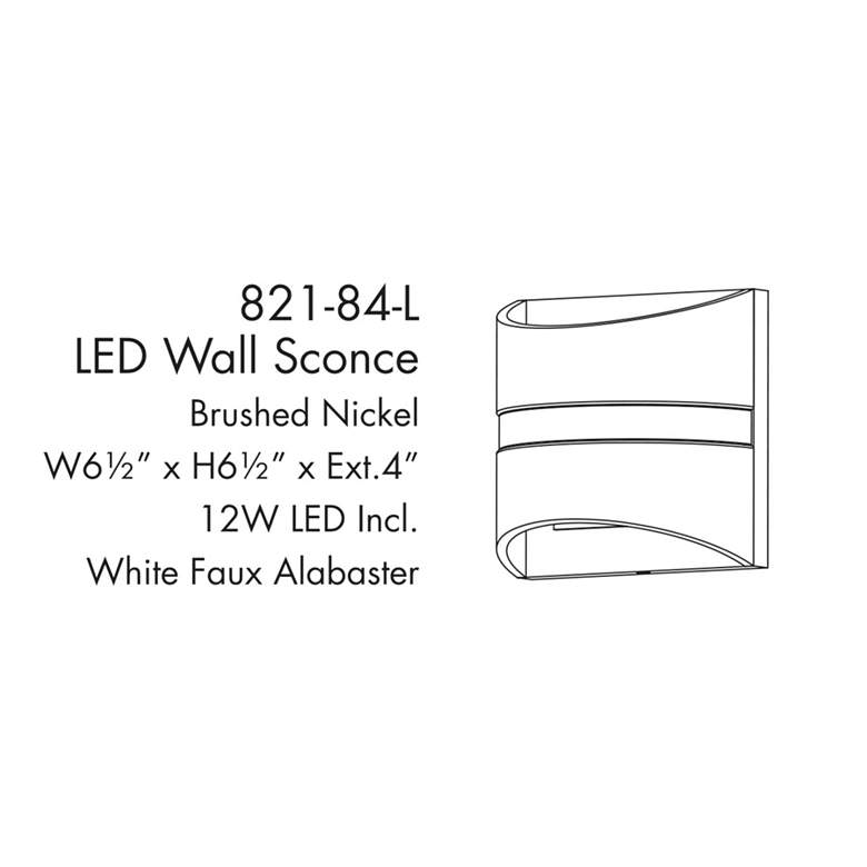Image 4 Minka Lavery Velaux 1-Light LED Brushed Nickel Wall Sconce more views