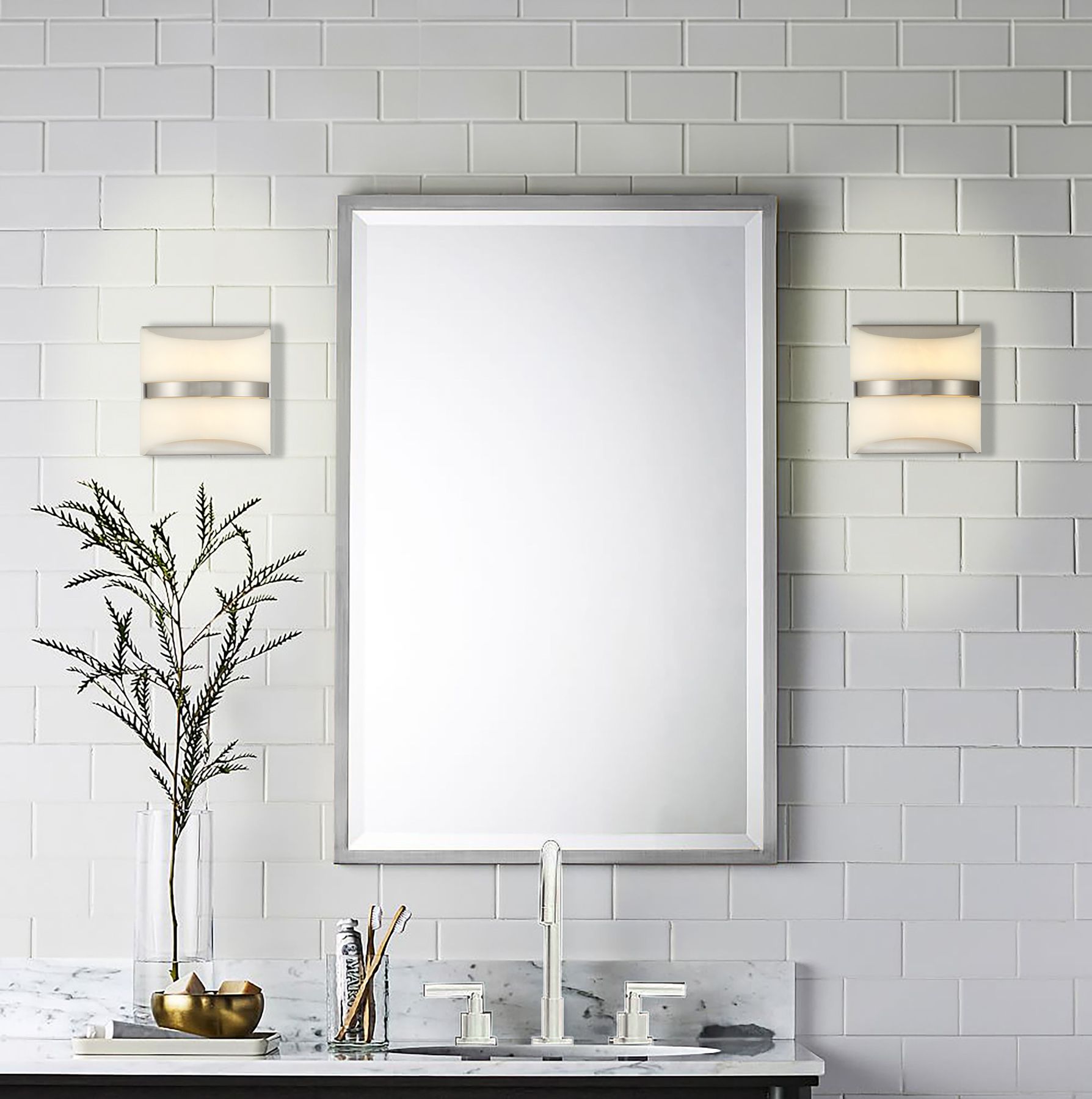 Image 2 Minka Lavery Velaux LED Brushed Nickel Wall Sconce more views