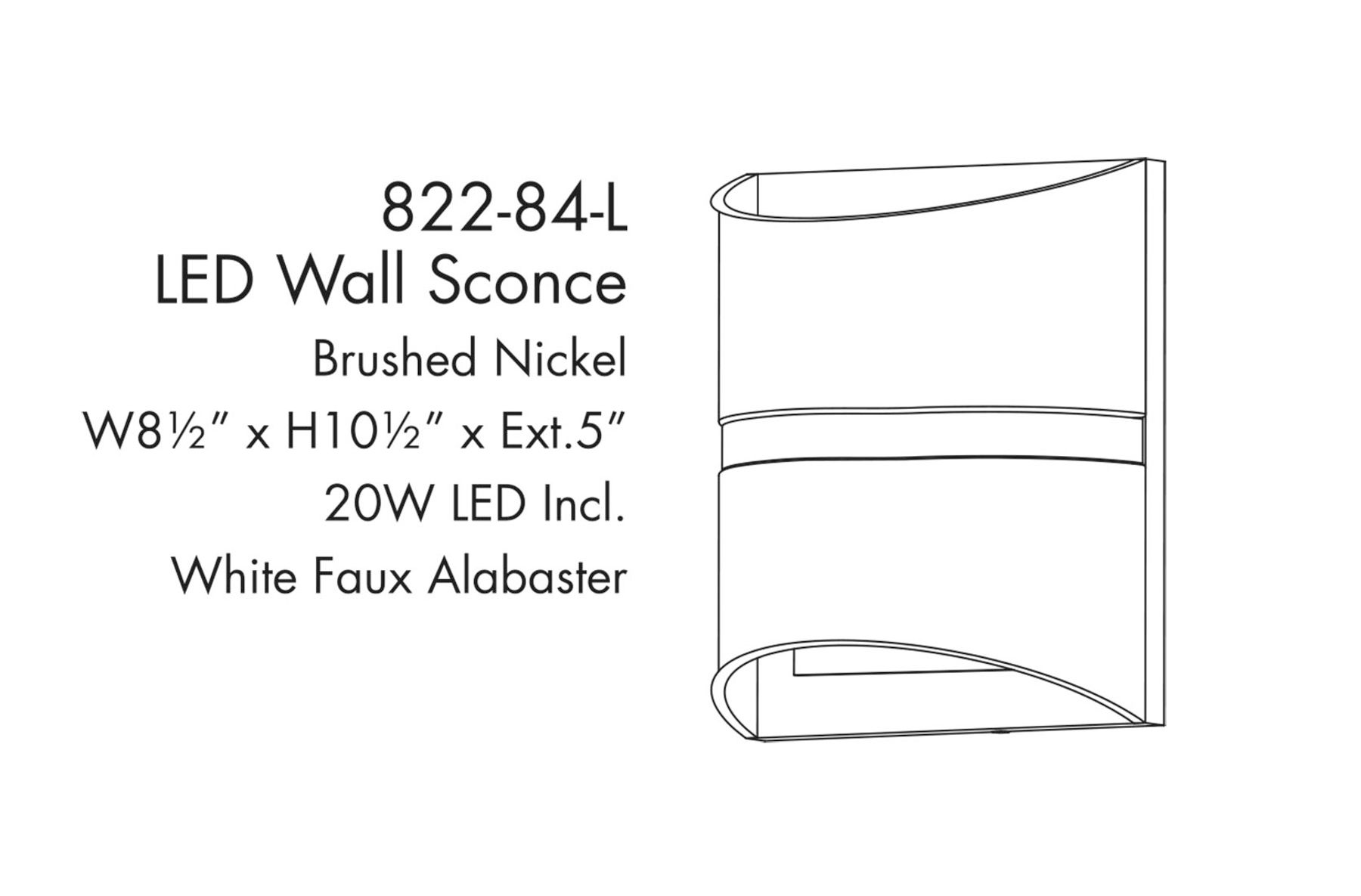 Image 5 Minka-Lavery Velaux LED Brushed Nickel Wall Sconce more views