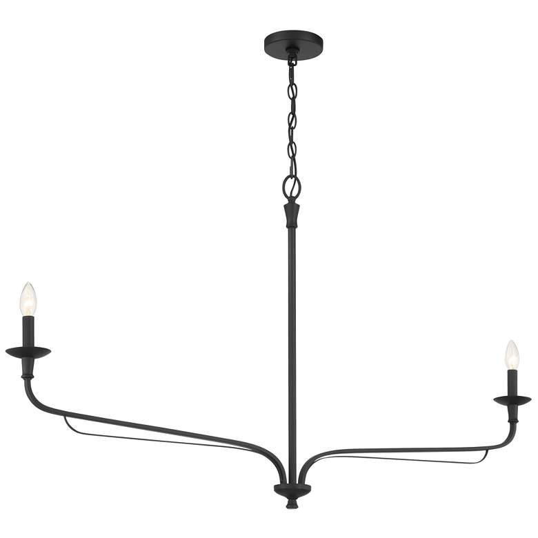 Image 1 Minka-Lavery Velena 2-Light 47.25-in Dark Matte Black Indoor Chandelier