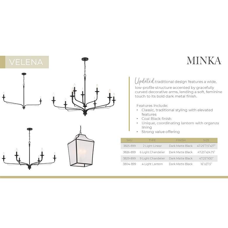 Image 7 Minka-Lavery Velena 2-Light 47.25-in Dark Matte Black Indoor Chandelier more views