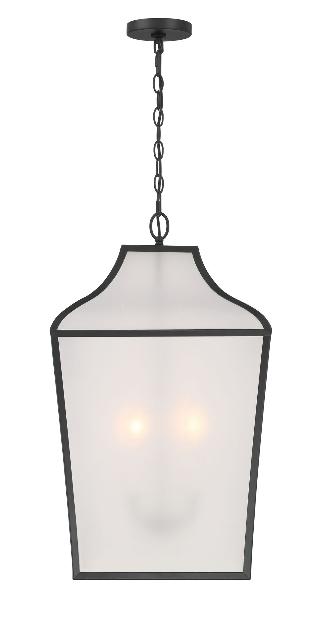 Image 3 Minka-Lavery Velena 4-Lt 16-in Dark Matte Black Pendant with Organza Shade more views