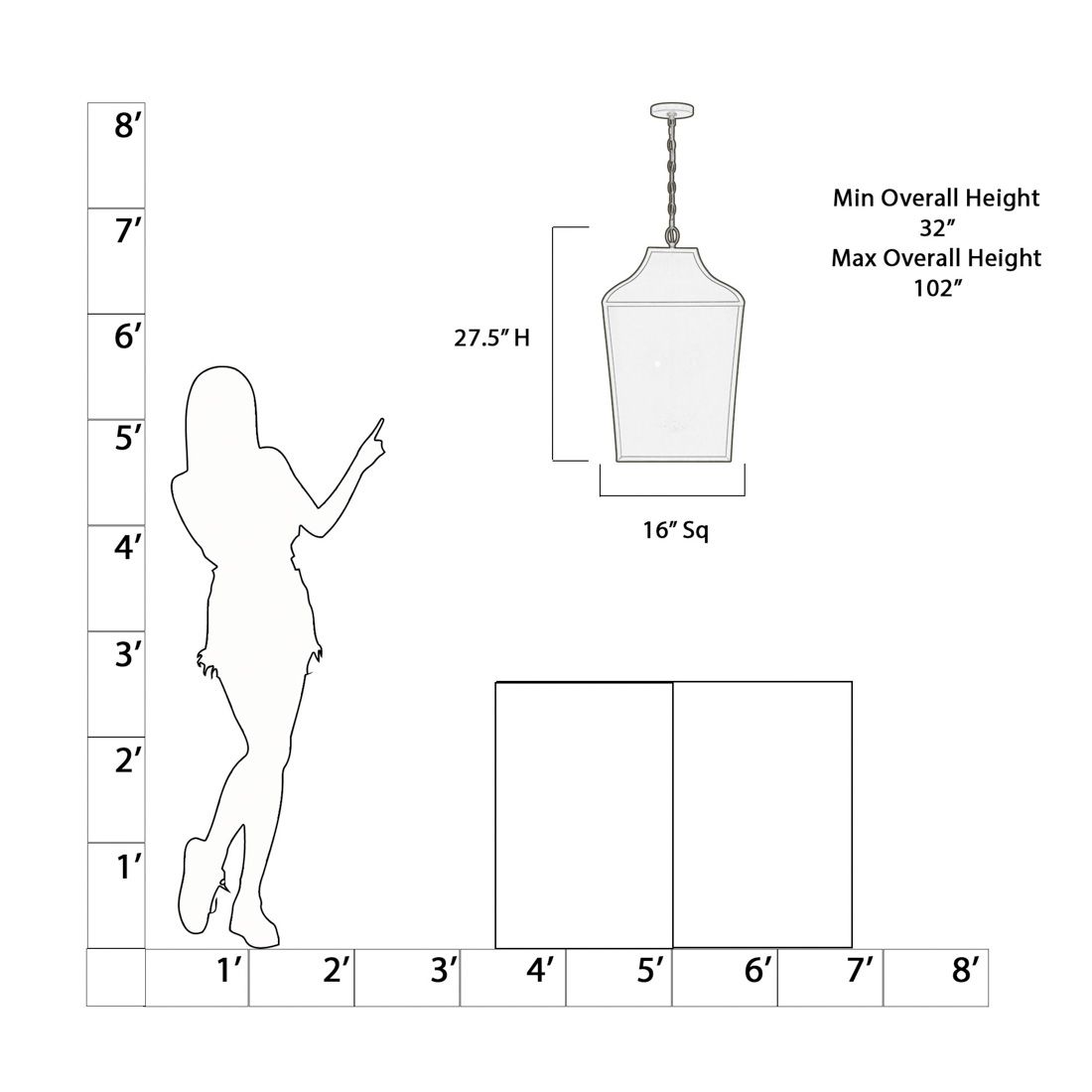 Image 5 Minka-Lavery Velena 4-Lt 16-in Dark Matte Black Pendant with Organza Shade more views