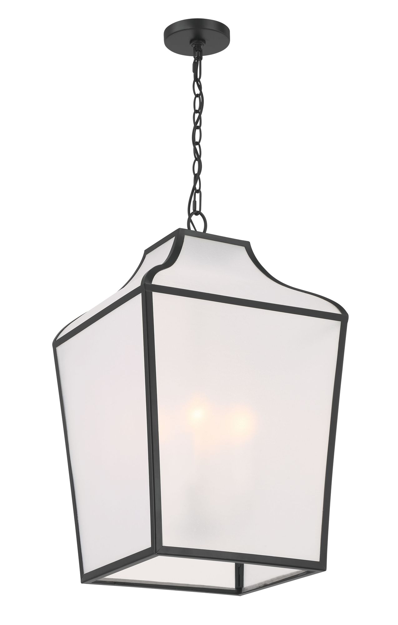 Image 6 Minka-Lavery Velena 4-Lt 16-in Dark Matte Black Pendant with Organza Shade more views