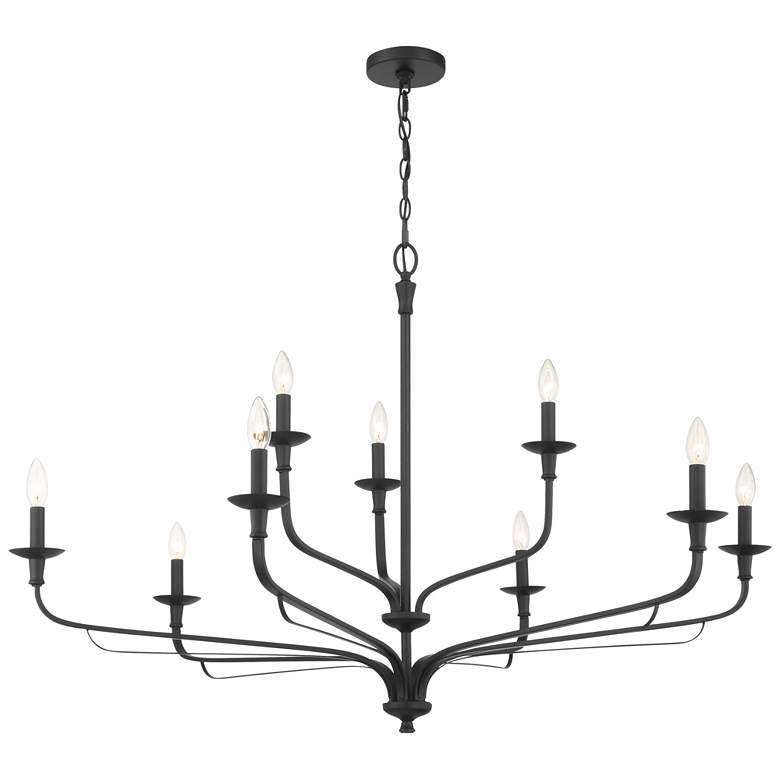 Image 1 Minka-Lavery Velena 9-Light 47.25-in Dark Matte Black Indoor Chandelier