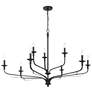 1_Minka-Lavery Velena 9-Light 47.25-in Dark Matte Black Indoor Chandelier