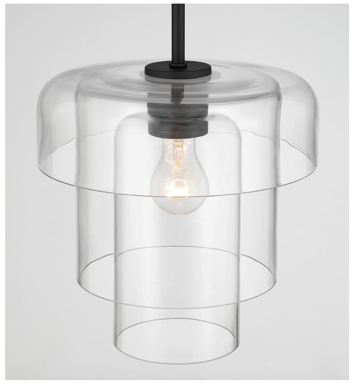 Image 6 Minka Lavery Velique 1-Lt 11-in Dark Matte Black Pendant with Clear Shade more views