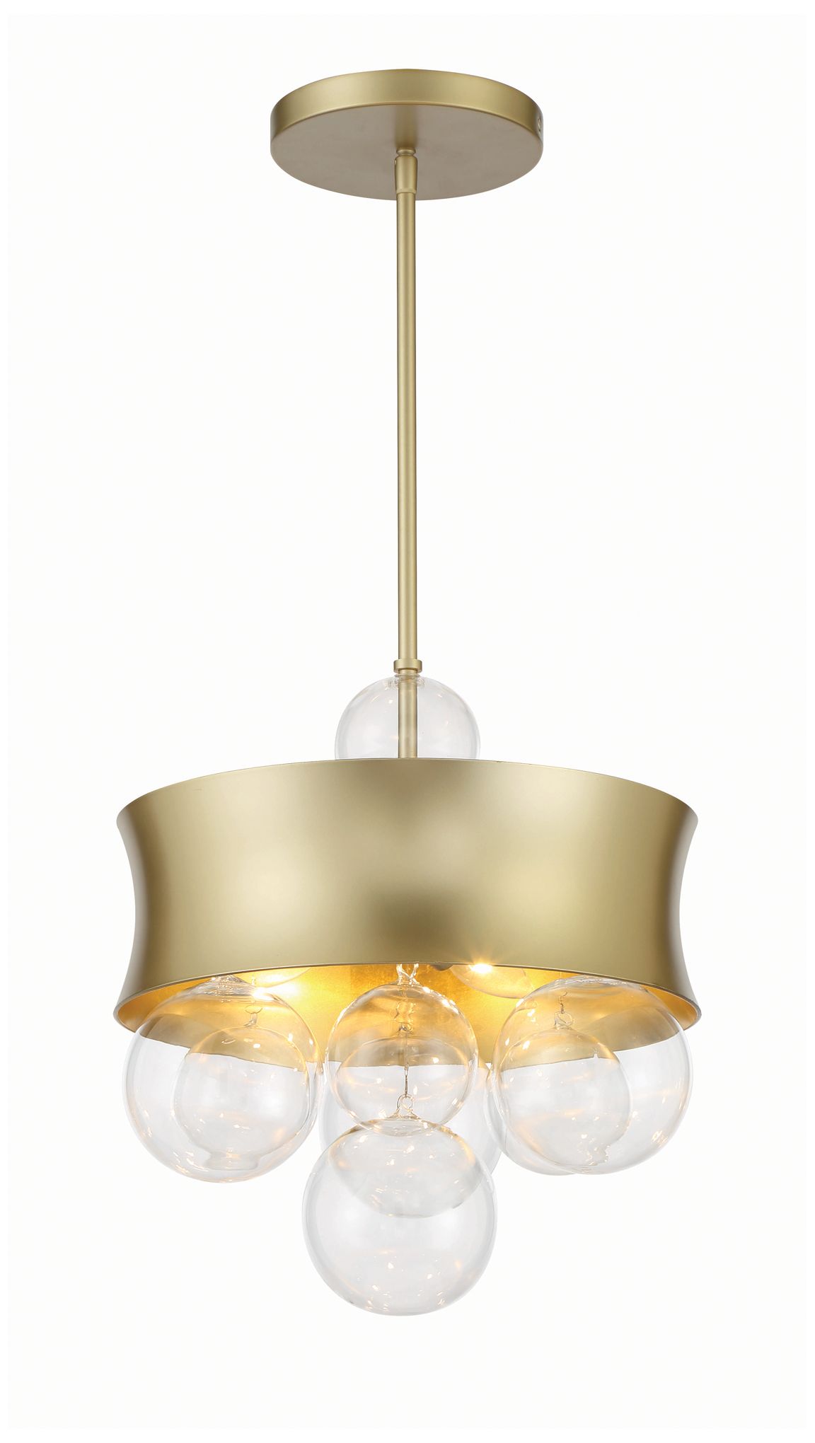 Image 3 Minka-Lavery Verdi Square 3-Light Soft Gold Convertible Pendant