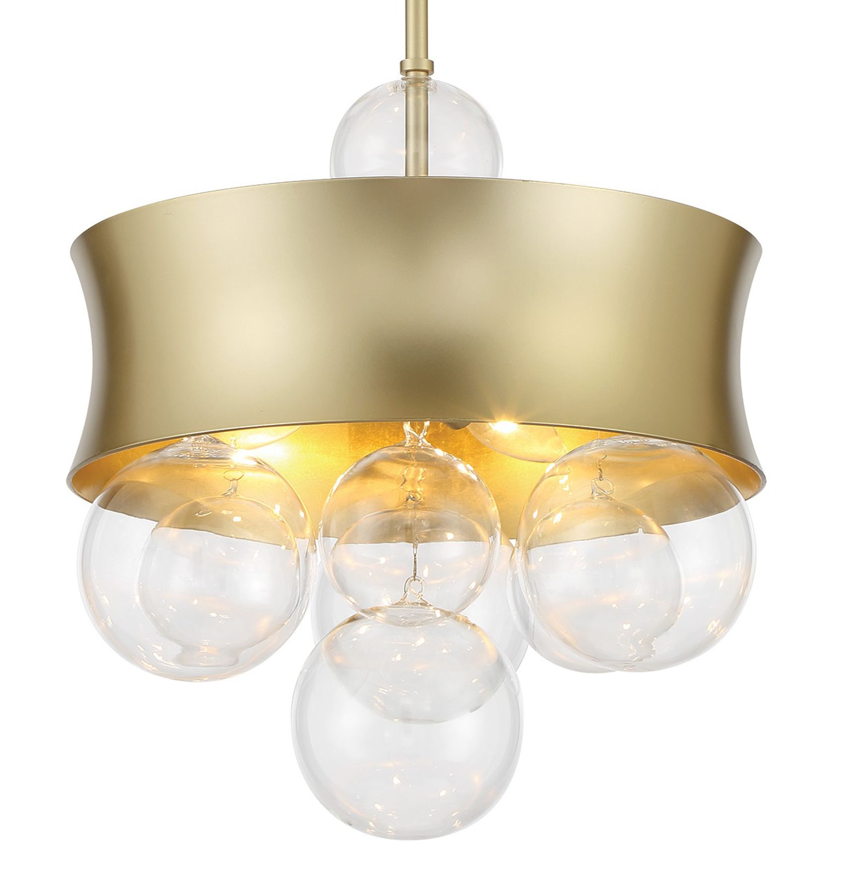 Image 5 Minka-Lavery Verdi Square 3-Light Soft Gold Convertible Pendant more views