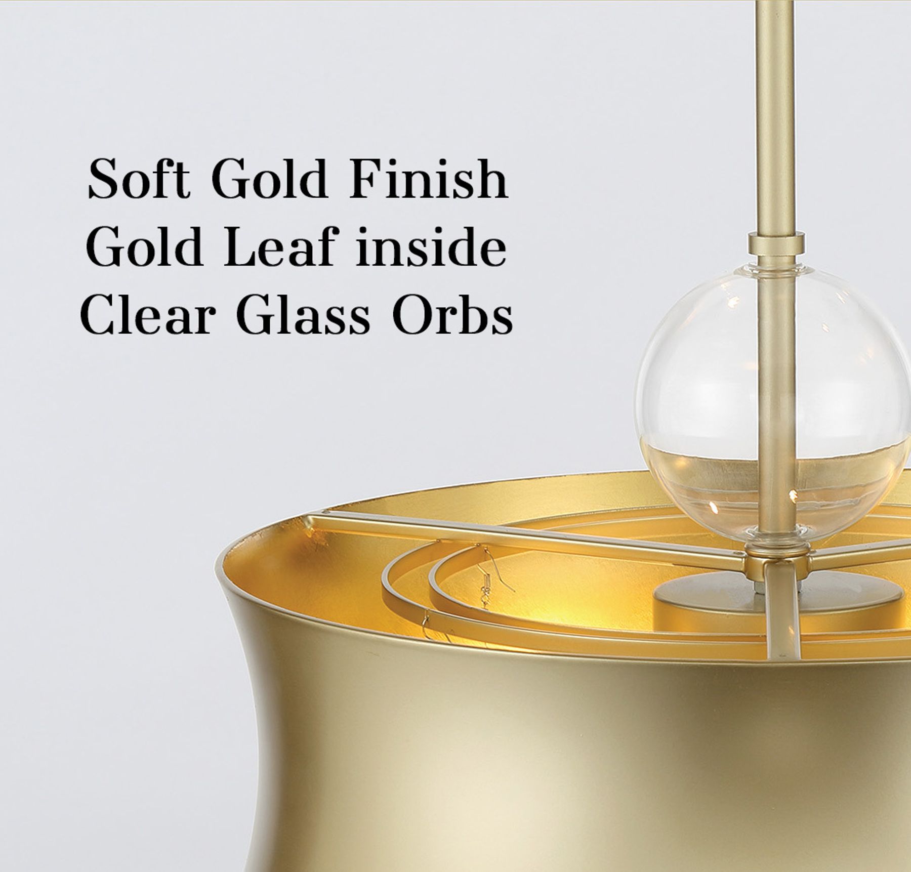 Image 6 Minka-Lavery Verdi Square 3-Light Soft Gold Convertible Pendant more views