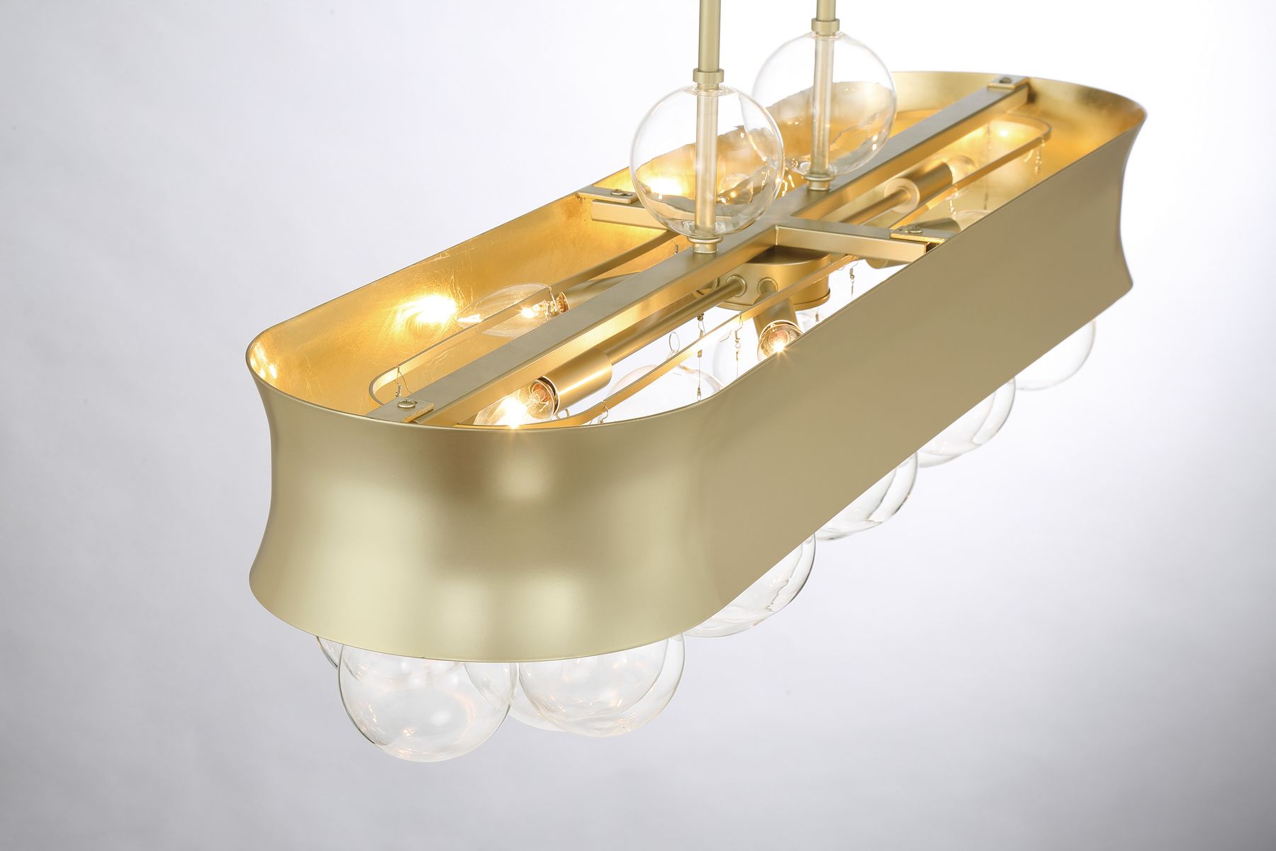 Image 5 Minka-Lavery Verdi Square 6-Light Soft Gold Island Chandelier more views