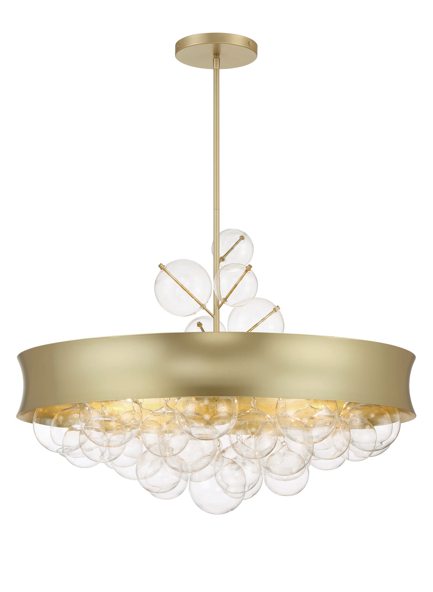 Image 3 Minka-Lavery Verdi Square 8-Light Soft Gold Convertible Pendant