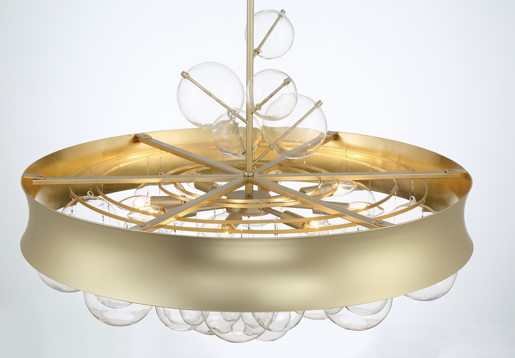 Image 7 Minka-Lavery Verdi Square 8-Light Soft Gold Convertible Pendant more views