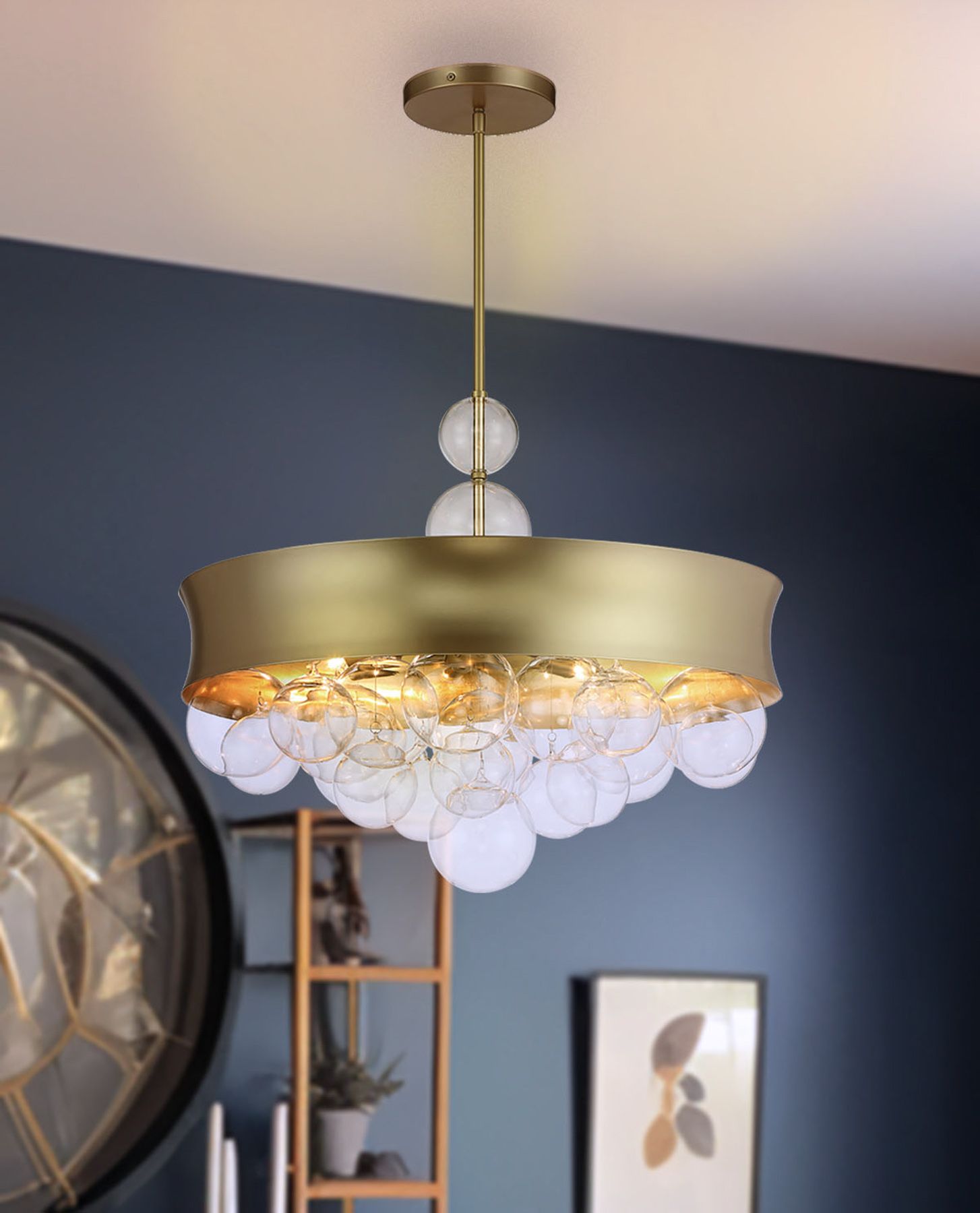 Minka-Lavery Verdi Square 8-Light Soft Gold Convertible Pendant