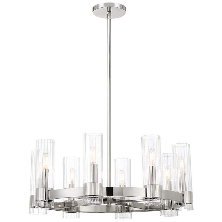 Image 2 Minka Lavery Vernon Place 28 1/4 inch Modern Chrome 8-Light Chandelier