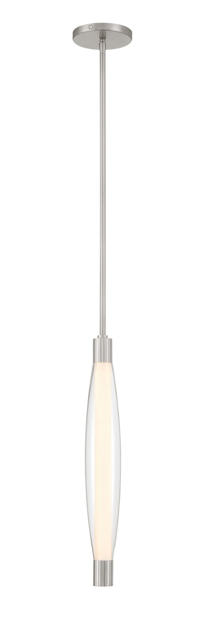 Image 2 Minka Lavery Verto LED 3-in Brushed Nickel Pendant Light with Glass Shade more views