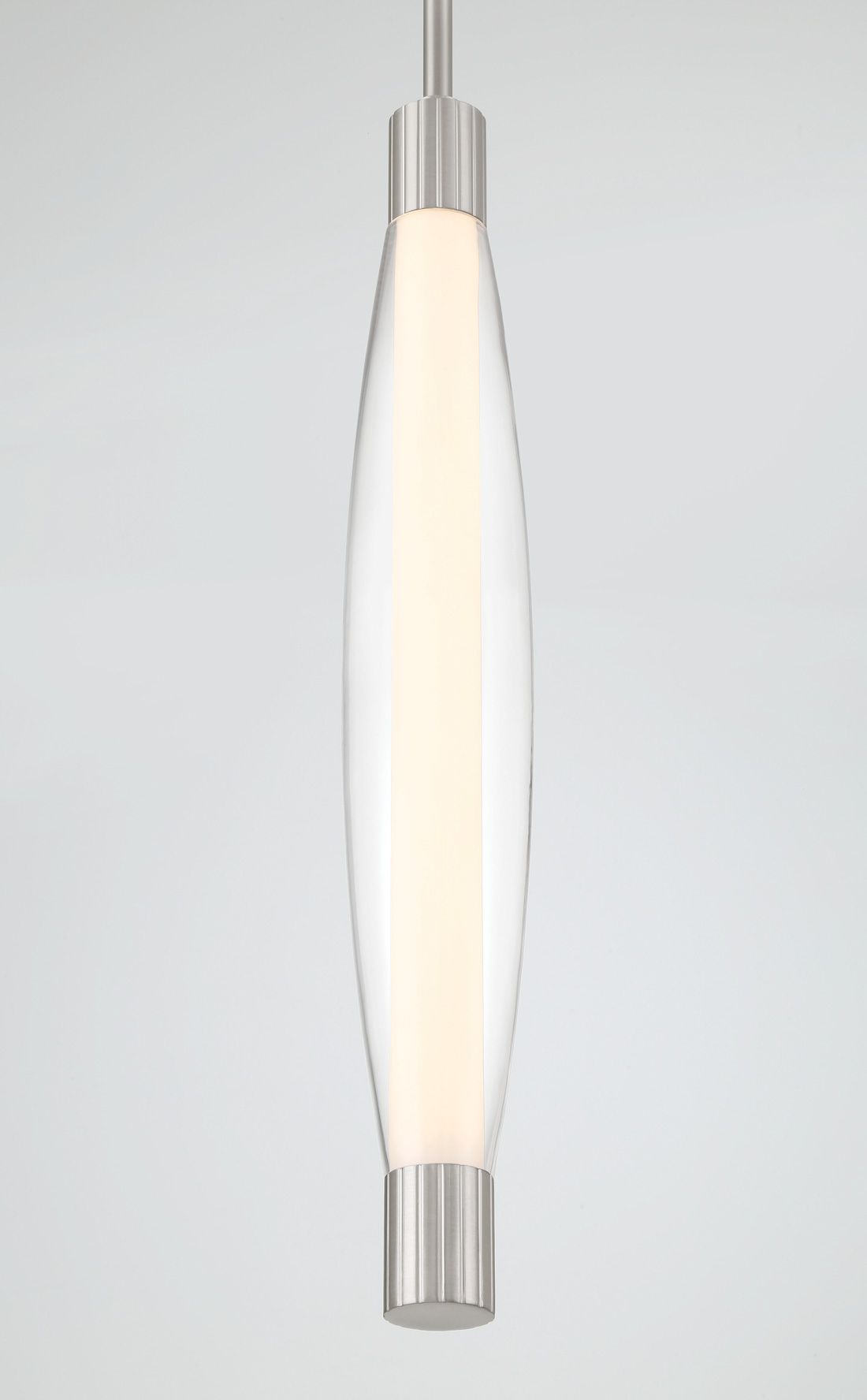 Image 5 Minka Lavery Verto LED 3-in Brushed Nickel Pendant Light with Glass Shade more views