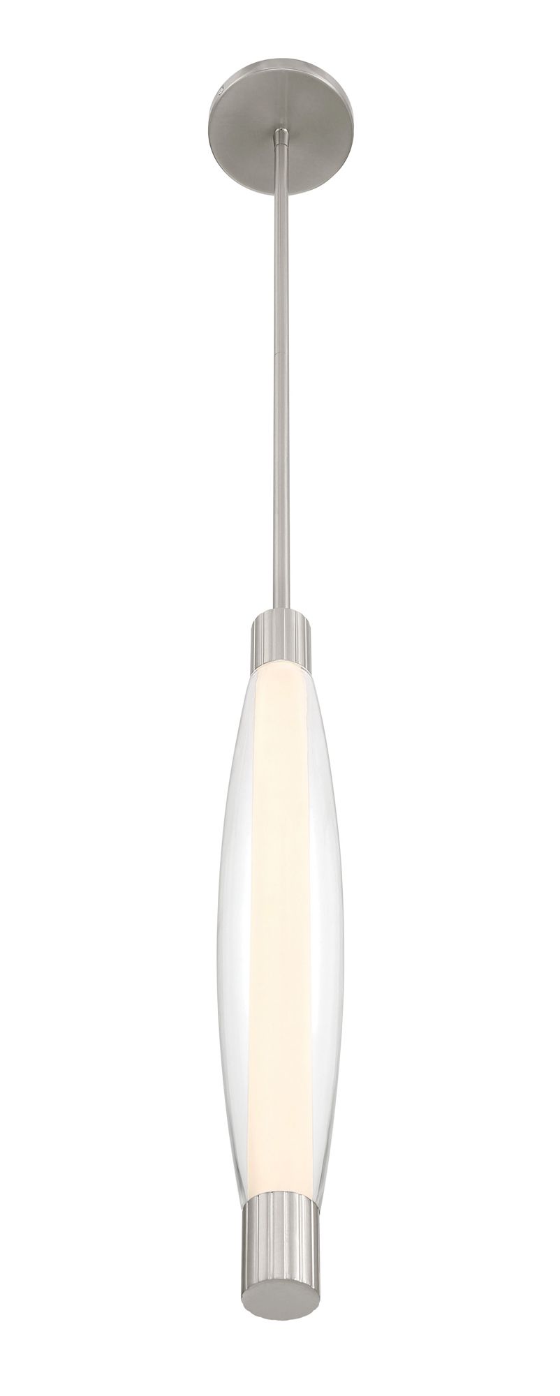 Image 7 Minka Lavery Verto LED 3-in Brushed Nickel Pendant Light with Glass Shade more views