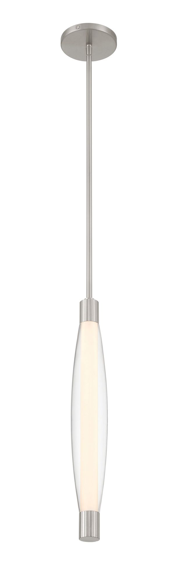 Minka Lavery Verto LED 3-in Brushed Nickel Pendant Light with Glass Shade