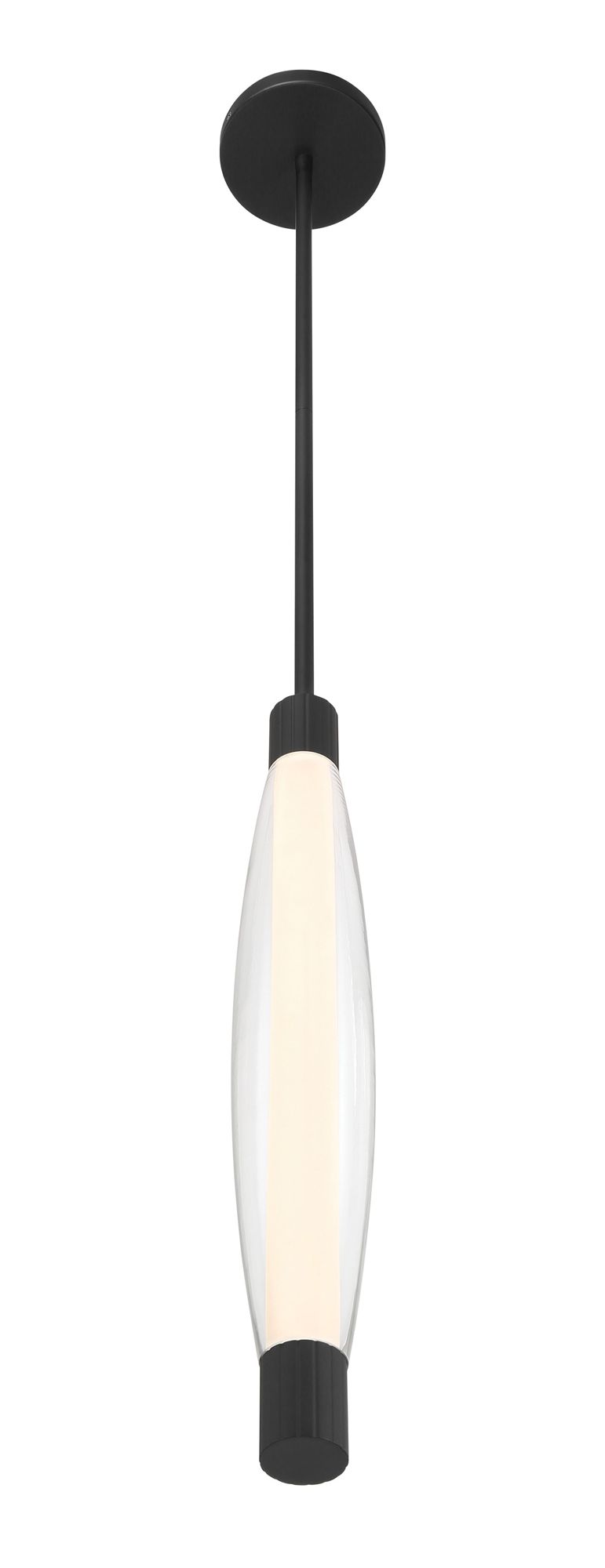 Image 6 Minka Lavery Verto LED 3-in Dark Matte Black Pendant Light with Glass Shade more views