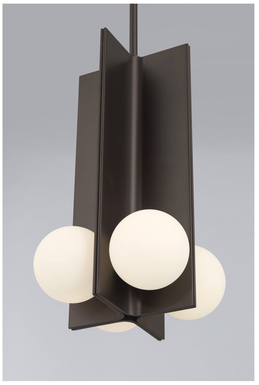 Image 5 Minka Lavery Vestra LED 10.5-in Dark Bronze Pendant with Etched Opal Shade more views