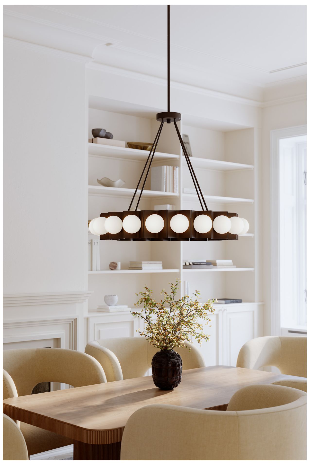 Image 2 Minka Lavery Vestra LED 37.5-in Dark Bronze Pendant with Etched Opal Shade more views