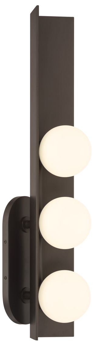 Image 2 Minka Lavery Vestra LED 5-in Dark Bronze Wall Sconce with Etched Opal Shade