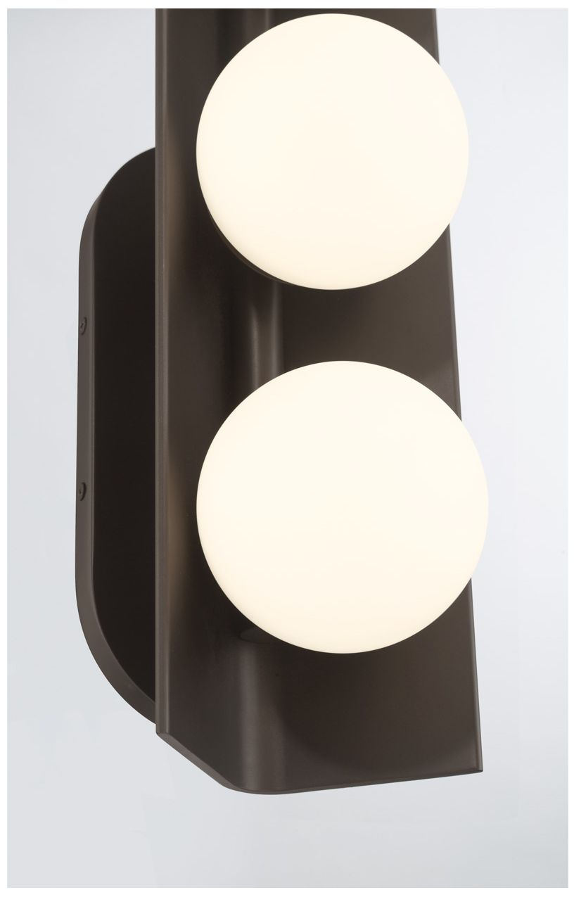 Image 5 Minka Lavery Vestra LED 5-in Dark Bronze Wall Sconce with Etched Opal Shade more views