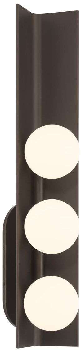 Image 6 Minka Lavery Vestra LED 5-in Dark Bronze Wall Sconce with Etched Opal Shade more views