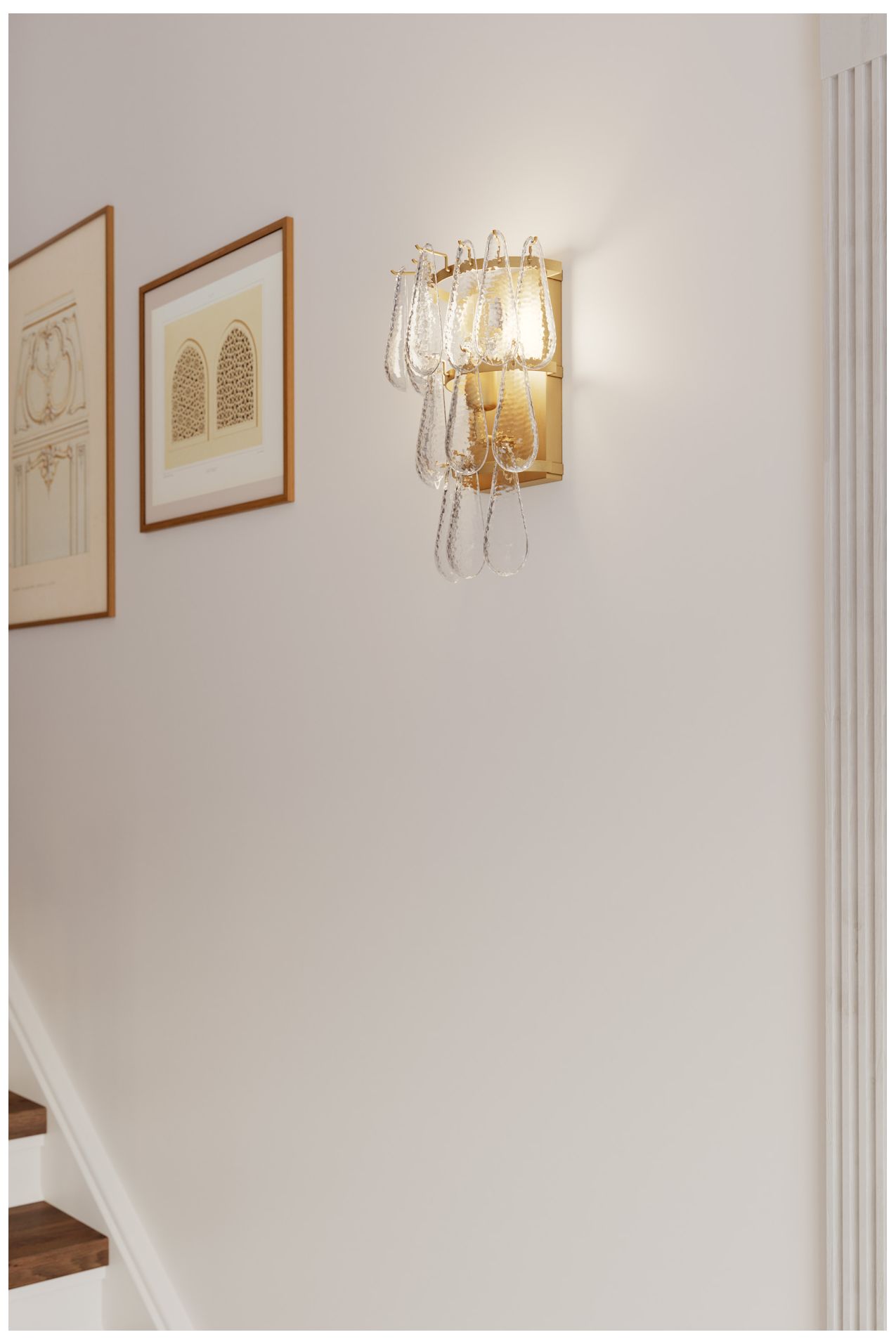 Image 2 Minka Lavery Vionne 2-Light 11.25-in Legacy Brass Wall Sconce with Shade more views