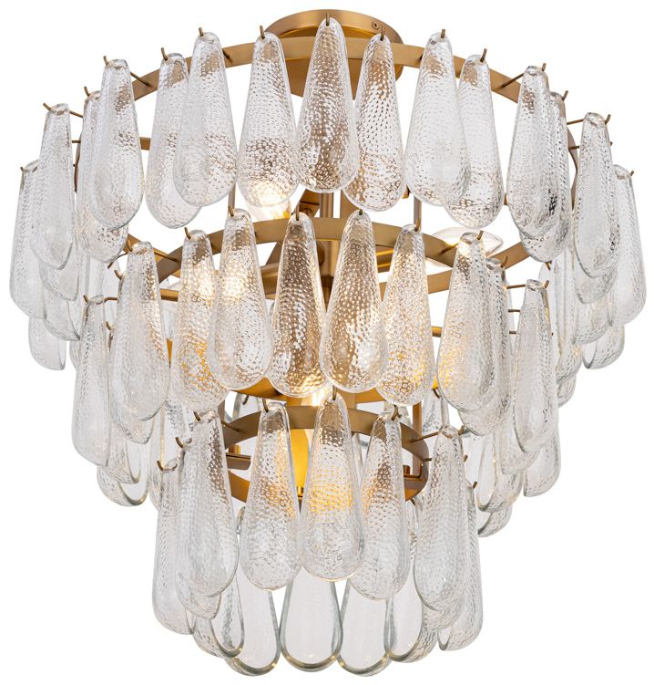 Image 3 Minka Lavery Vionne 5-Lt 22.75-in Legacy Brass Semi-Flush Mount with Shade more views